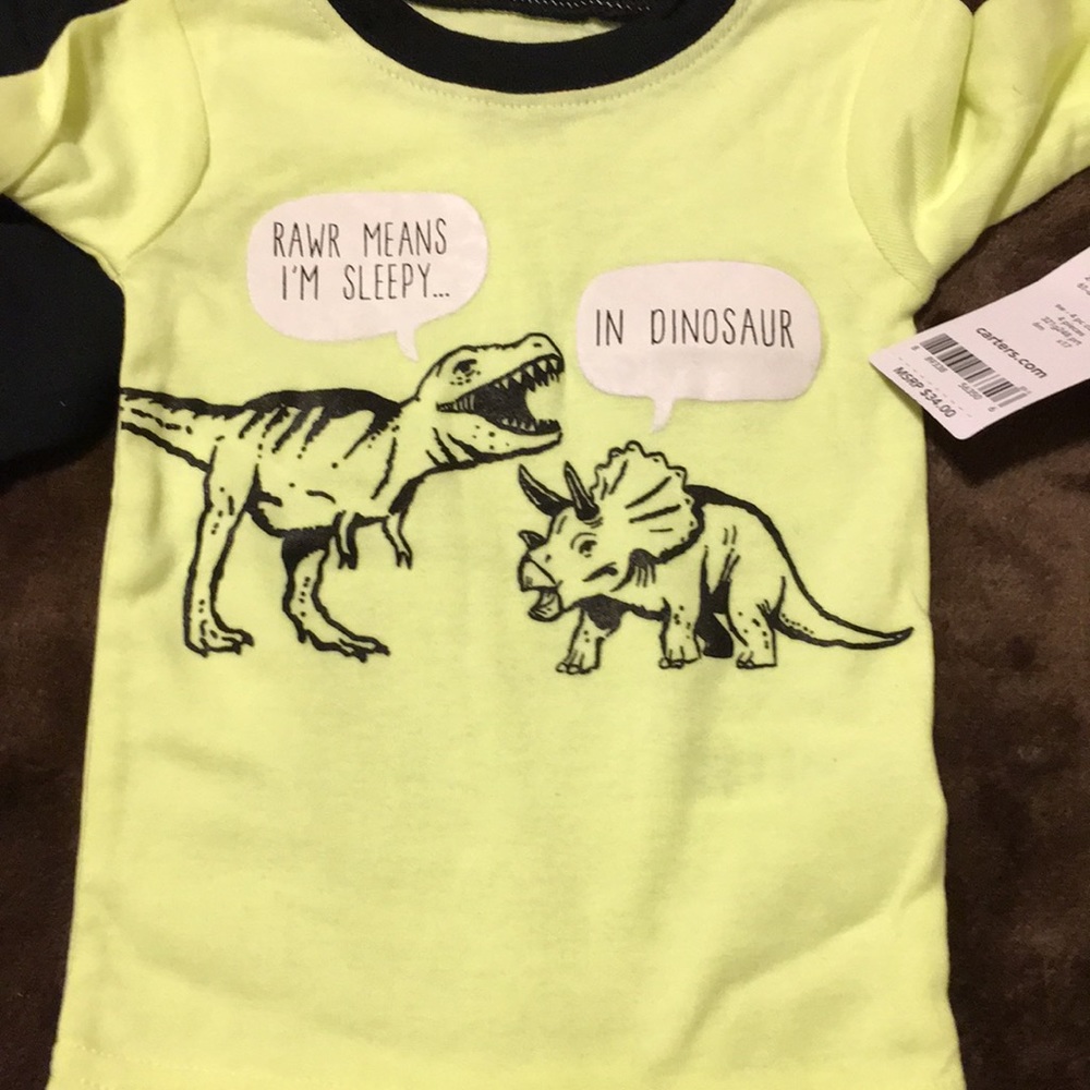 Carter’s Dinosaur 4 Pc Set 6 Mos NWT - Picture 3 of 7